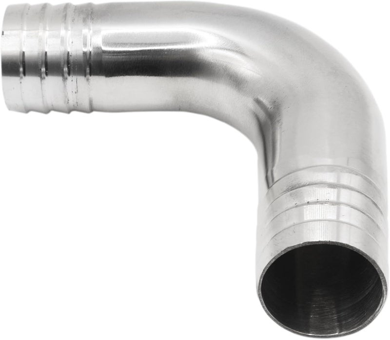 Goldpea Stainless Steel 304 Sanitary Hose Fitting Barb 90 Degree Elbow 5/8" Barbed x 5/8" Barbed, 1pc Fitting with 2pcs SS304 Hose Clamps - Image 4